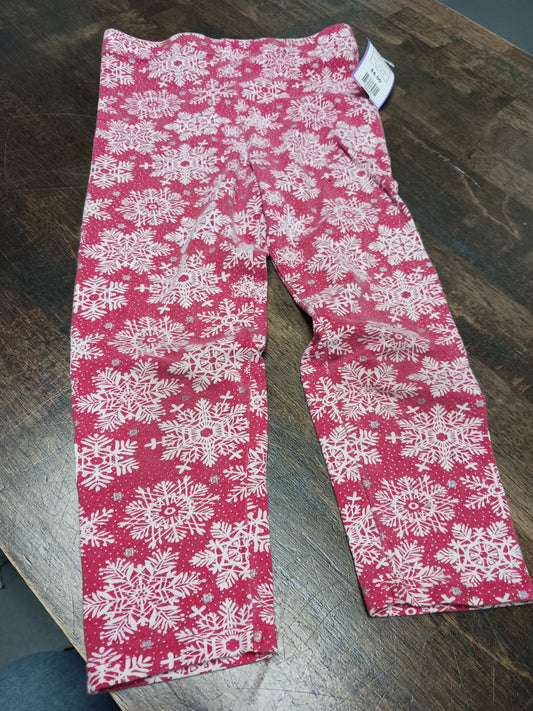 Red/White Snowflake Bonnie Jean Leggings, 5T G