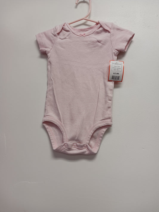 Pink Carters Striped Onesie, 9M G