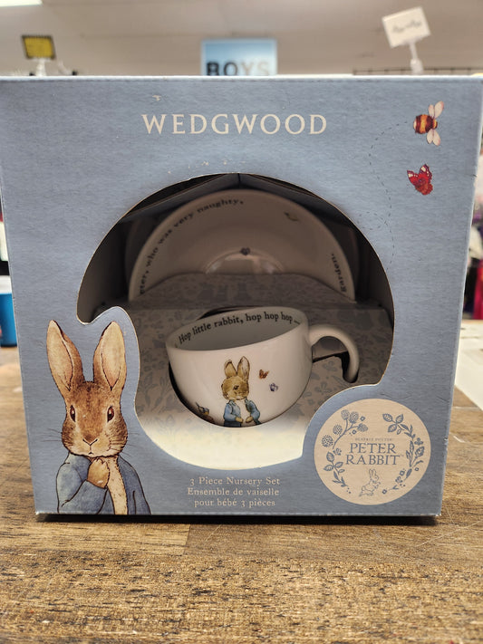 Wedgwood 3Pc Feeding Set-Peter Rabbit