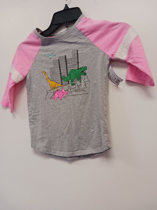 Grey/Pink Dino Cat & Jack Longsleeve Shirt, 6 G