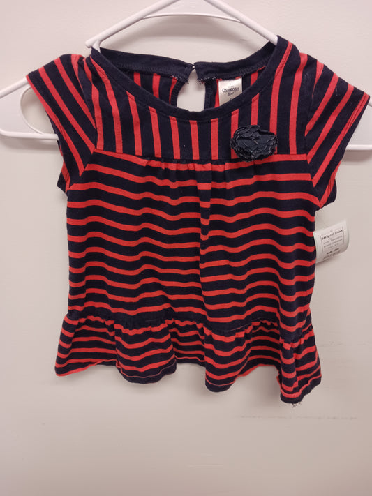 Navy/pink OshKosh Striped Shirt, 5 G