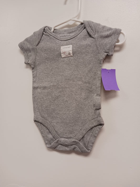 Grey Burts Bees Baby Onesie, 3M B