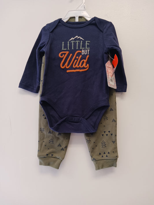 blue/green Wild Child Little but Wild Outfit 6/9m, 6M B