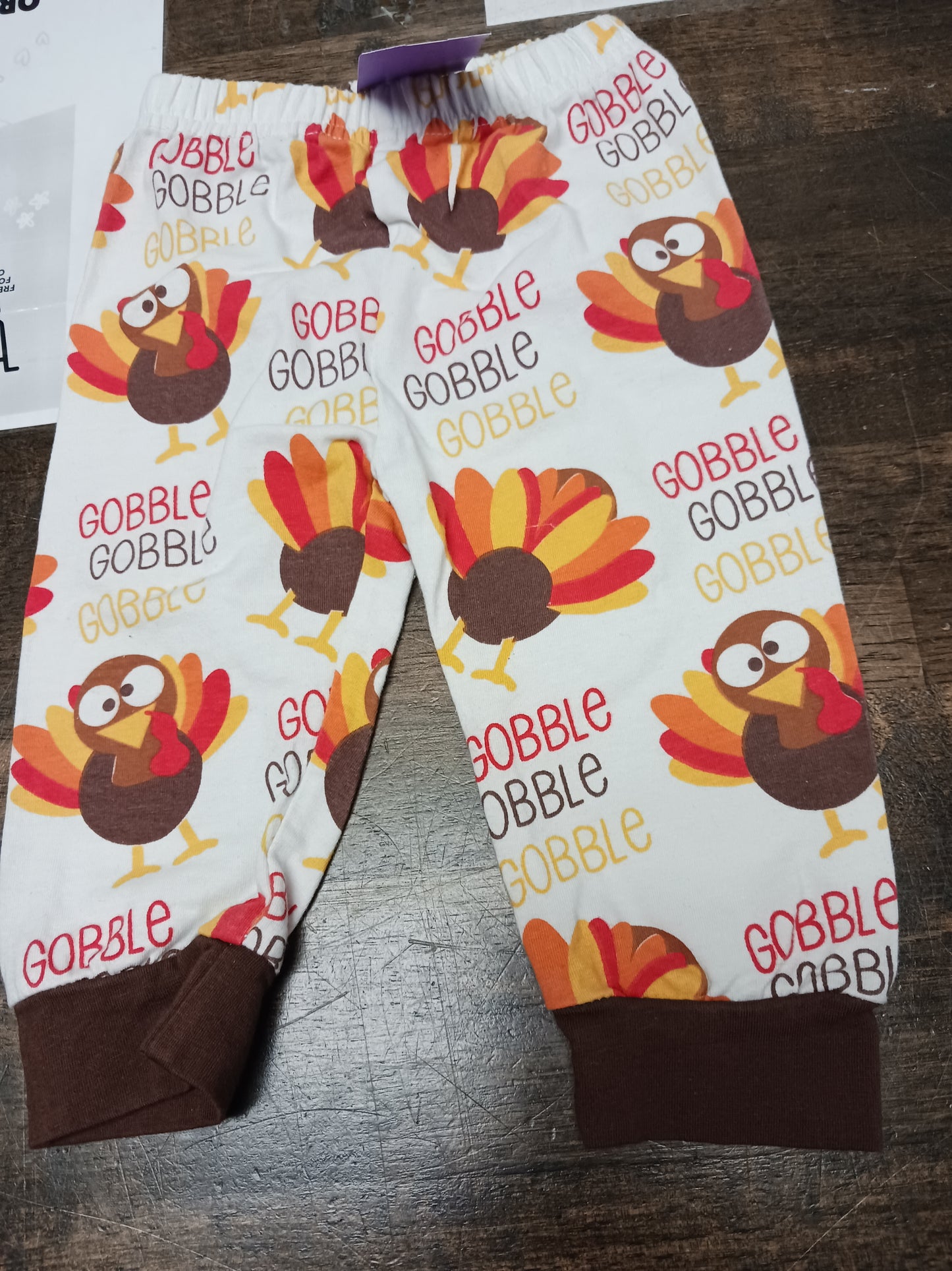 white Boutique Thanksgiving Joggers 0-6m, NB B