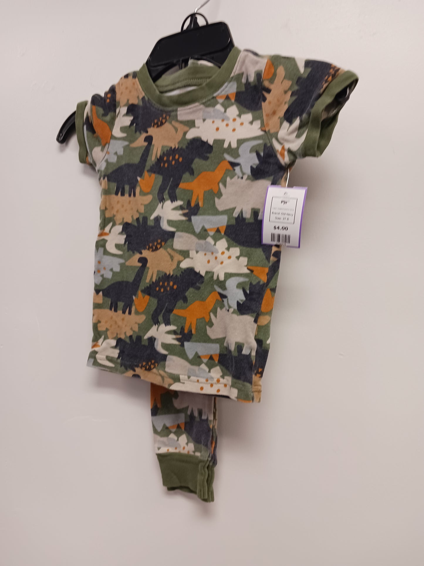 Green/Colorful Dino Old Navy Pjs, 3T B