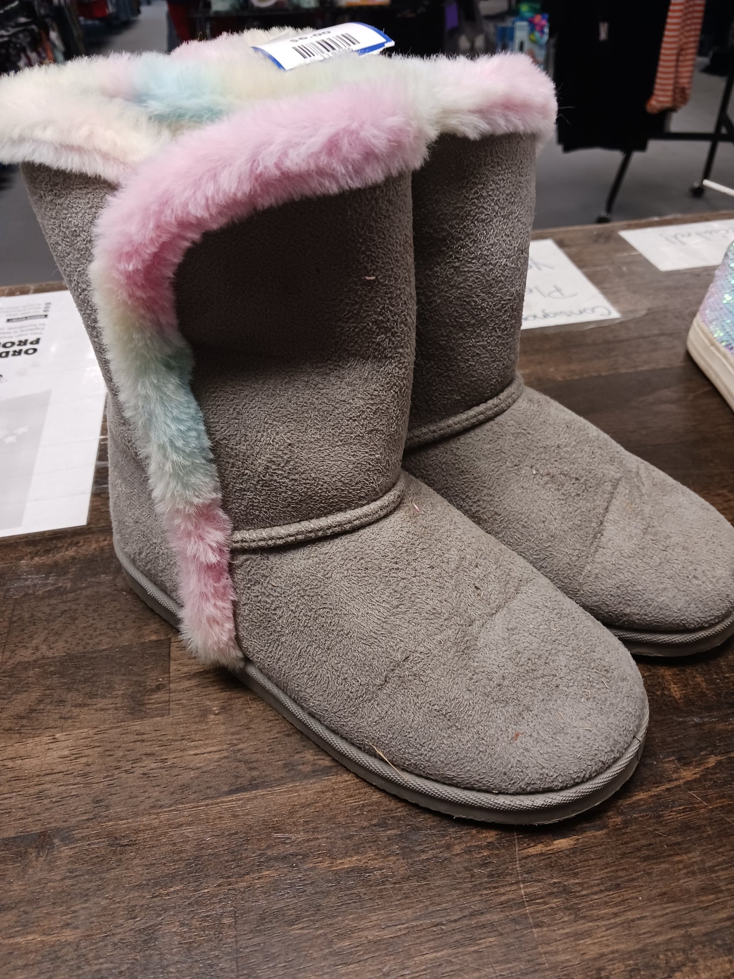 grey Fab Kids Winter Boots, 2 G