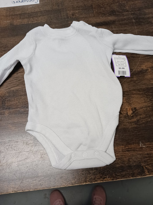 White Garanimals Longsleeve Onesie, 6M B