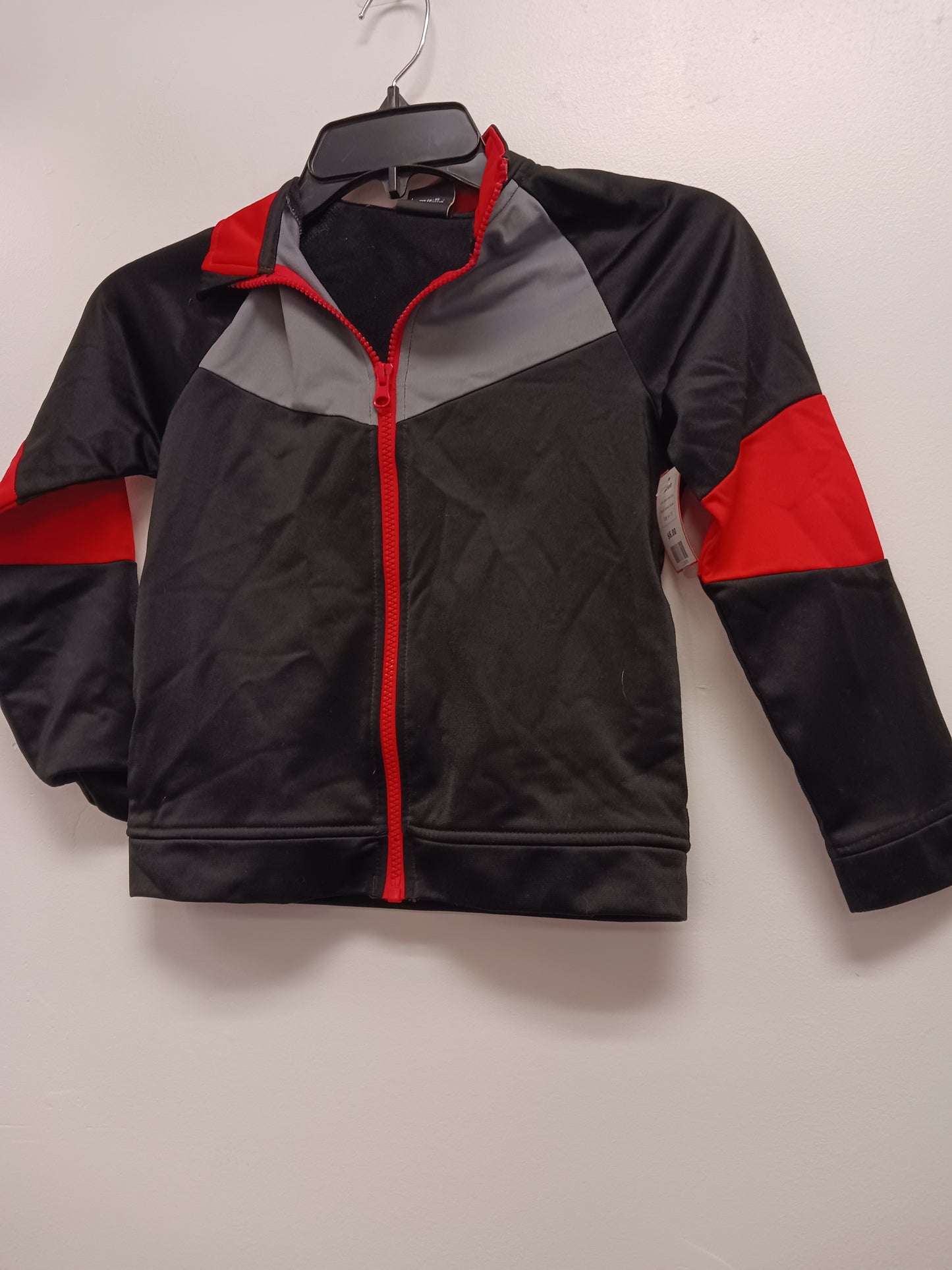 Black/Red/Grey Athletic Works Jacket, 6-7 B