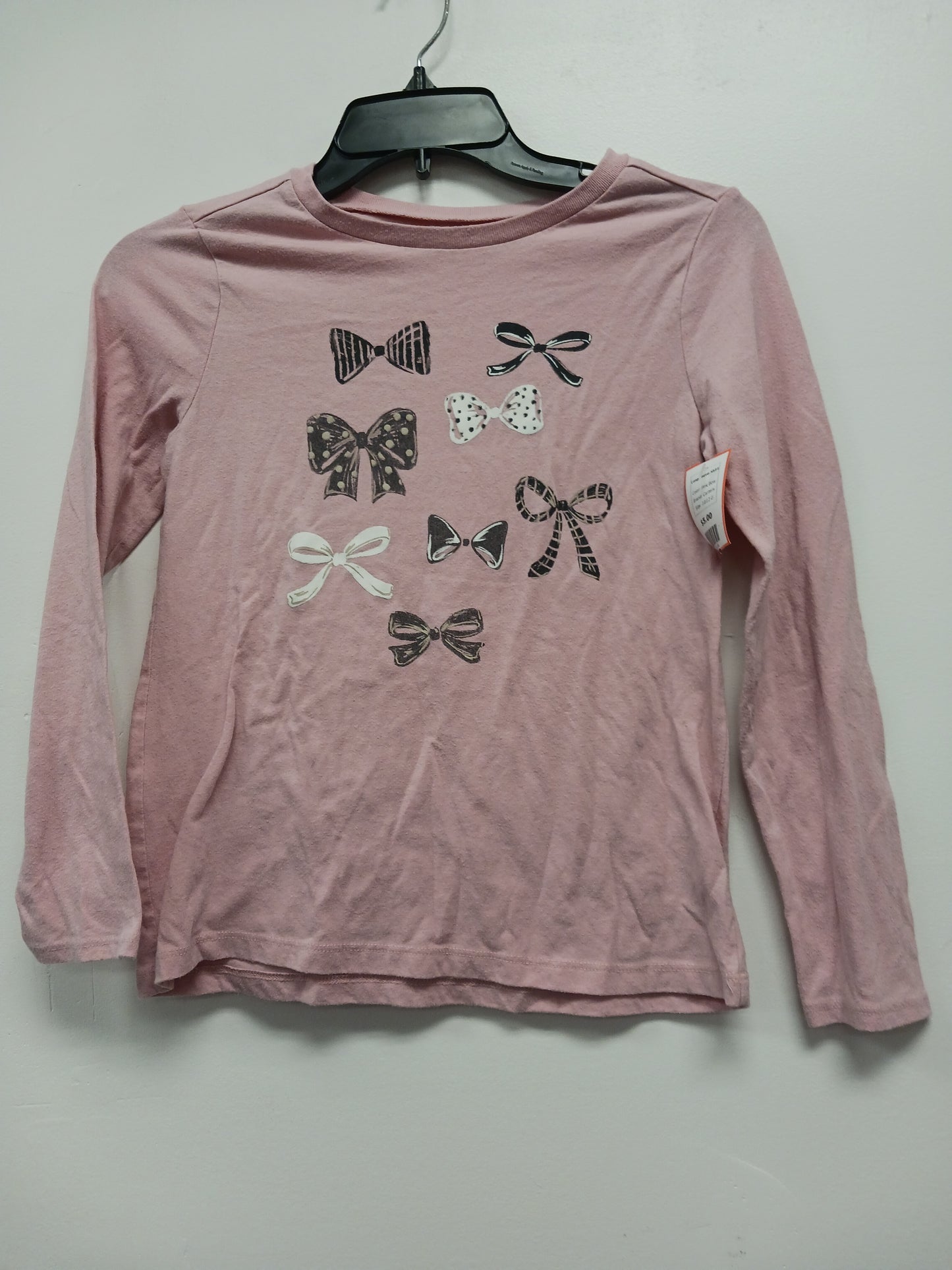 Pink Bow Carters Longsleeve Shirt, 10/12 G