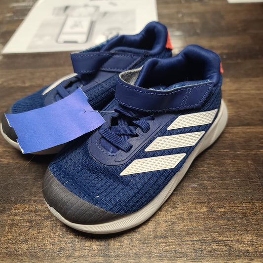 White/Blue Adidas Sneakers, 8
