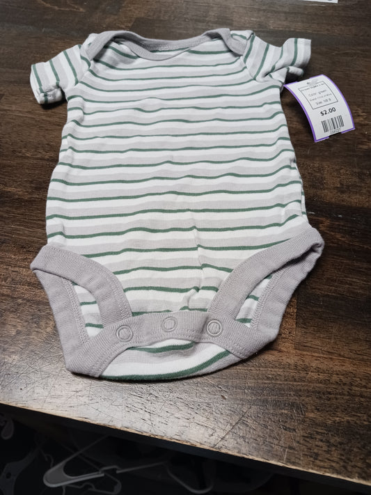 green Child of Mine Striped Onesie 0-3m, NB B