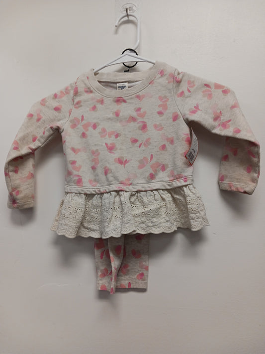 beige/pink OshKosh Hearts 2 Piece oufit, 2T G