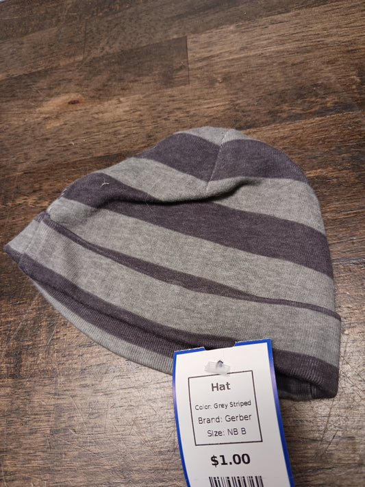 Grey Striped Gerber Hat, NB B