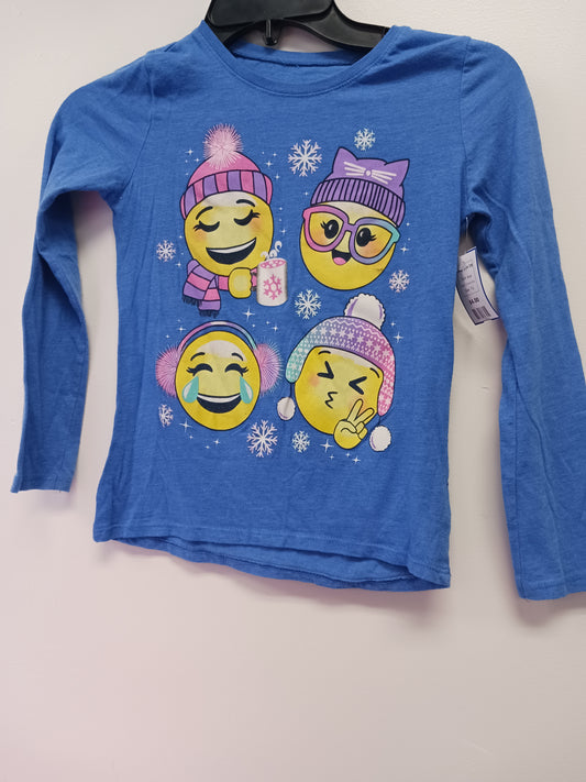 blue Childrens Place Emoji Shirt 7/8, 7 G