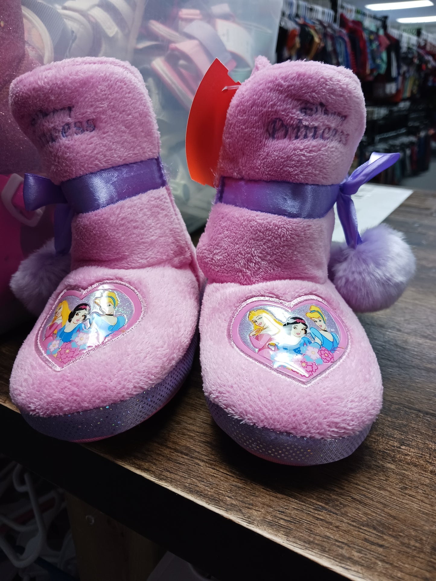 pink/purple  Princess Slipper  Boots, 7/8 G