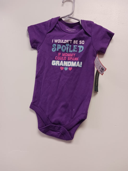 Purple Faded Glory Spoiled Onesie 6/9m, 6M G