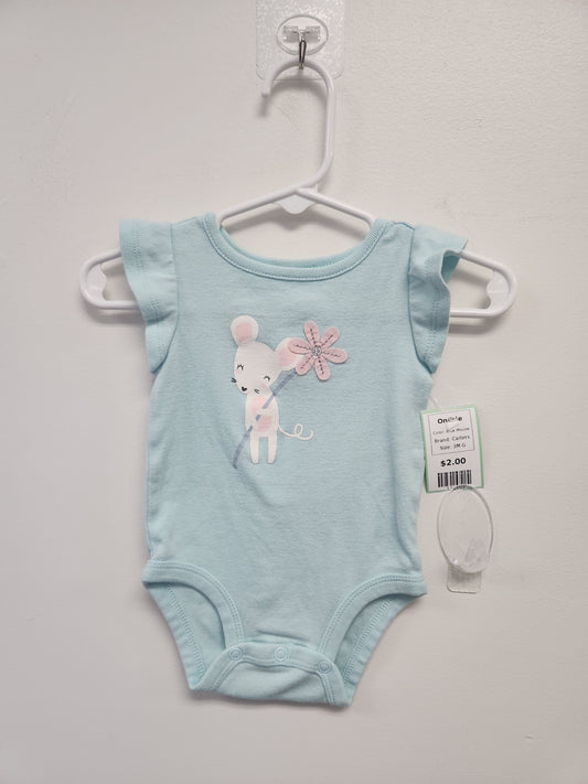 Blue Mouse Carters Onesie, 3M G