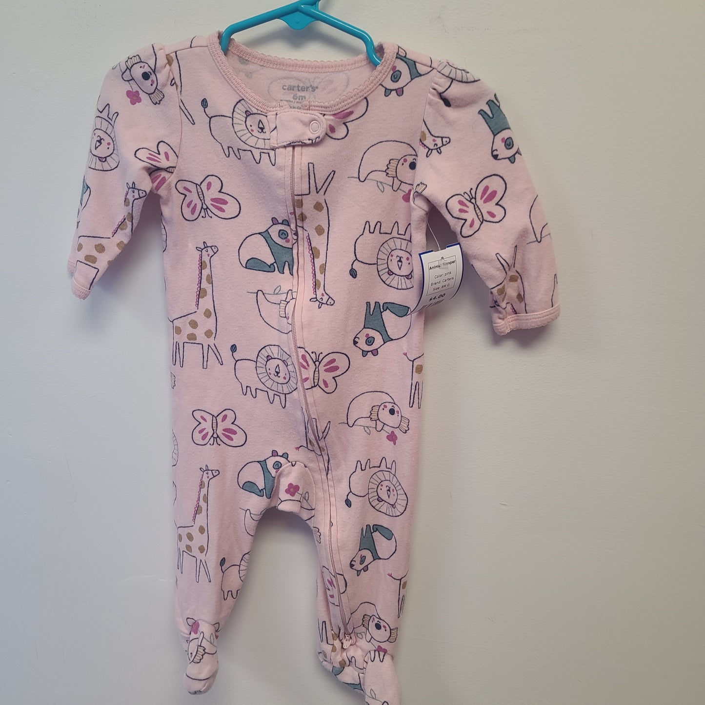 pink Carters Animal Sleeper, 6M G