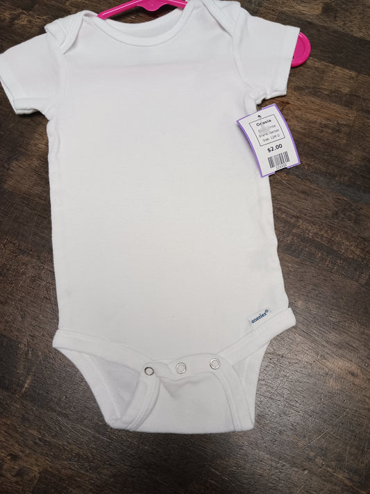 white Gerber Onesie, 12M G