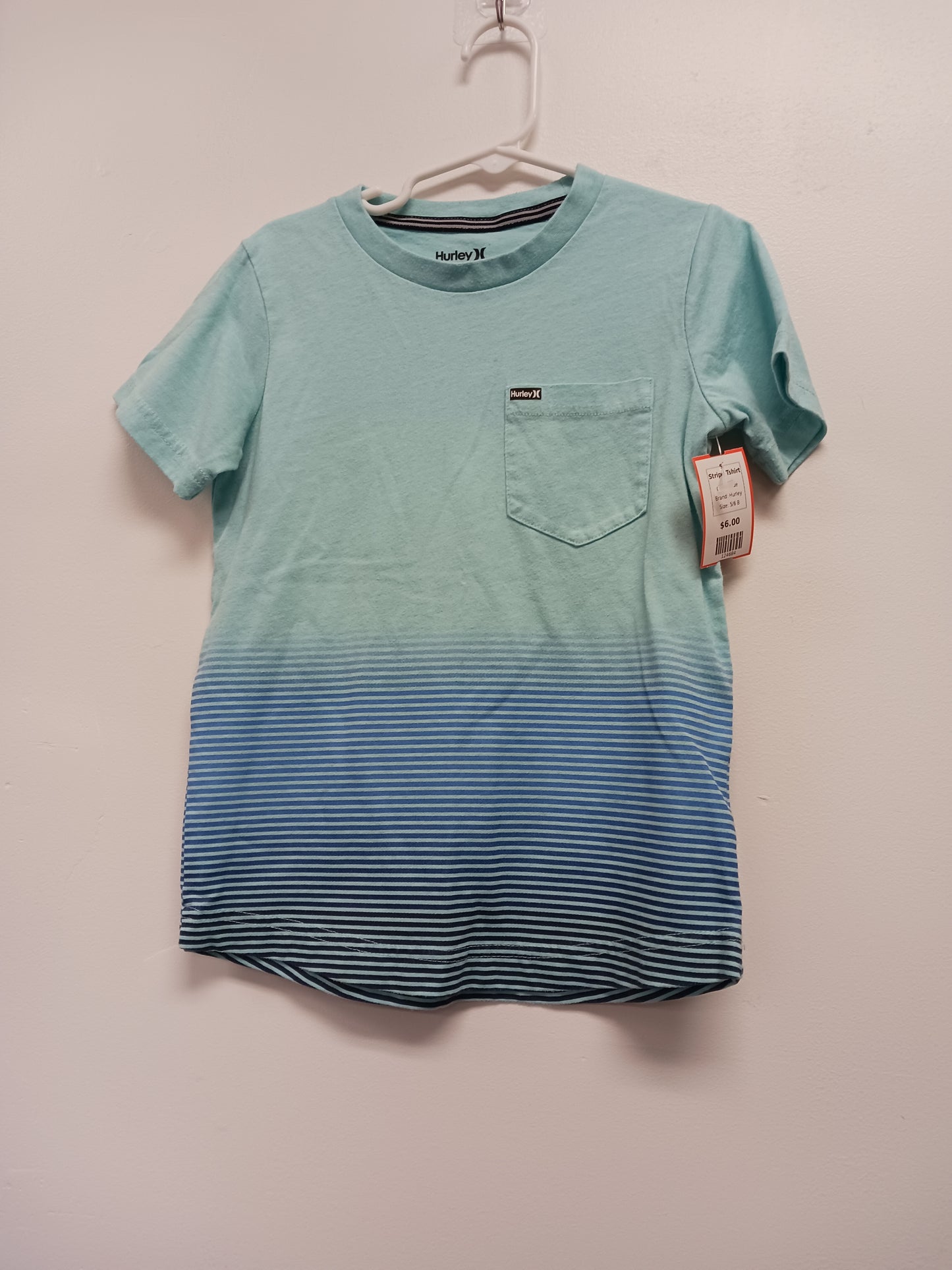 Blue Hurley Stripe Tshirt, 5/6 B