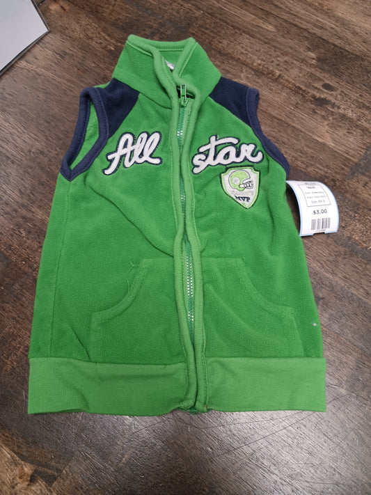 Green/Navy Teddy Boom Vest, 6M B