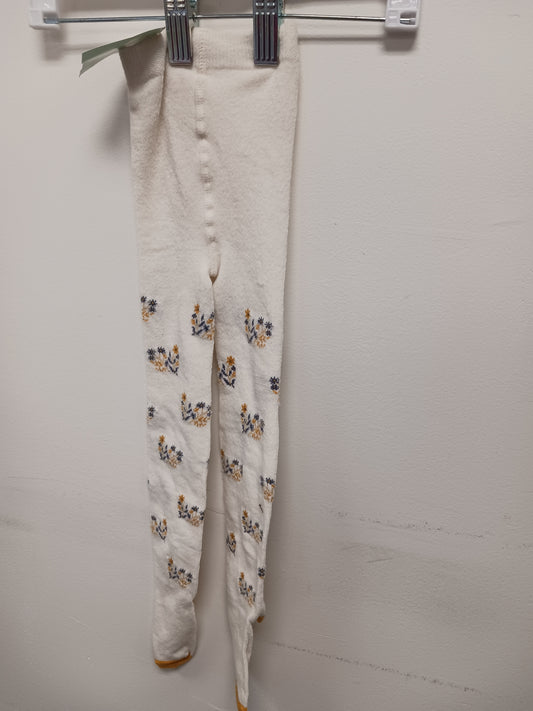 White/Blue/Yellow Flower Wonder Nation Tights, 2T G