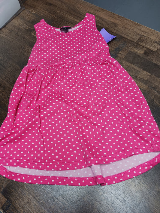 pink Picapino Poka Dot Tank Dress, 4T G