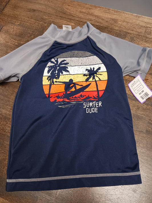 grey/navy Gymboree Surfer Swim Shirt, 4T B