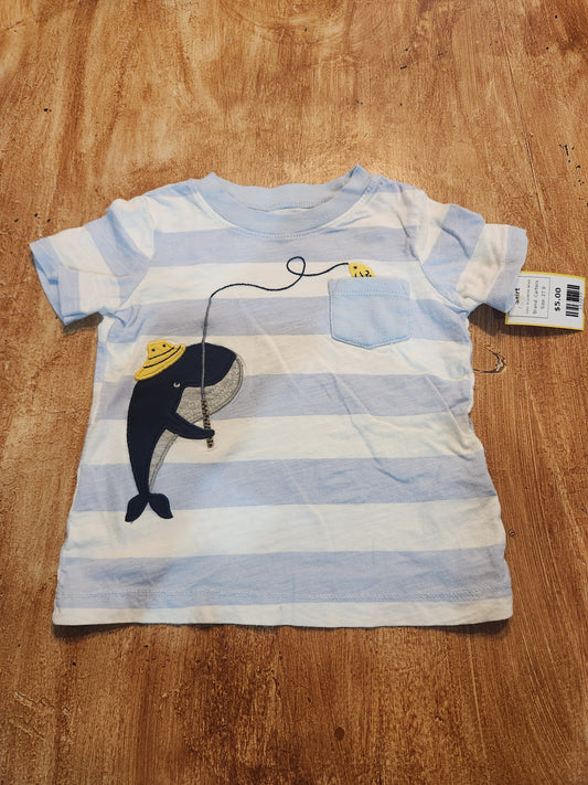 Blue/White Whale Carters Shirt, 2T B