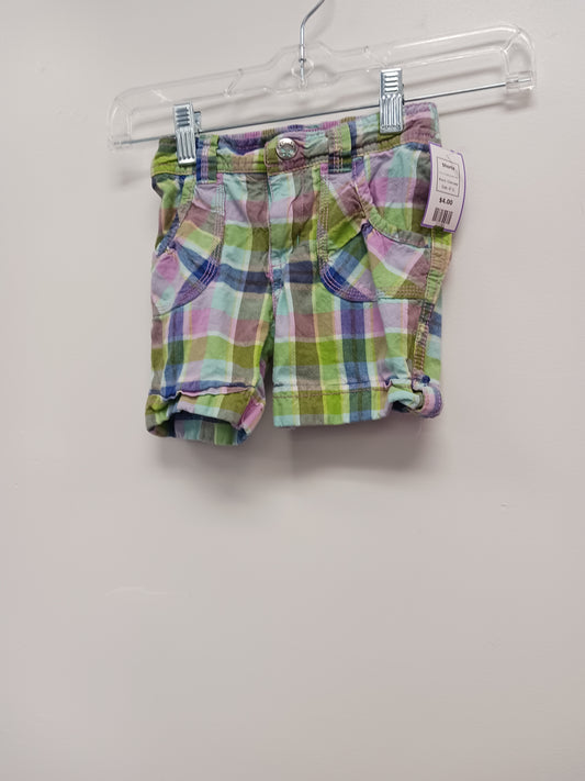 Purple/Blue/Green Plaid Cherokee Shorts, 4T G