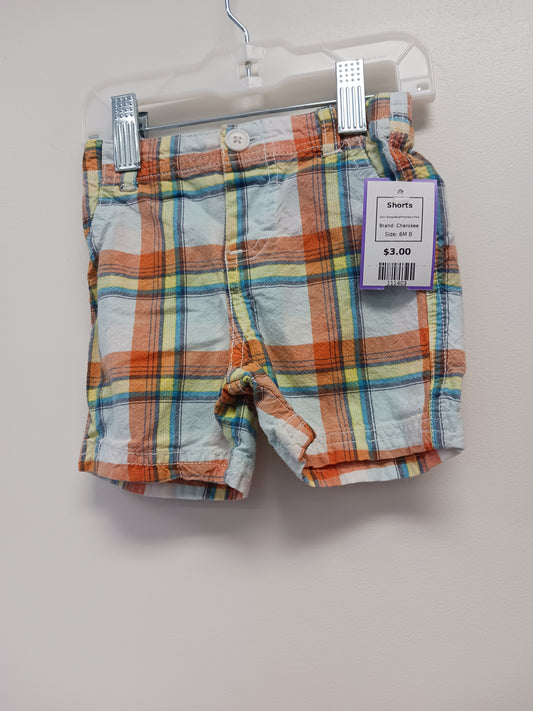 Orange/Blue/White/Yellow Plaid Cherokee Shorts, 6M B
