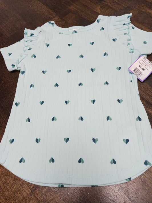 blue Cat & Jack Heart Shirt, 4T G