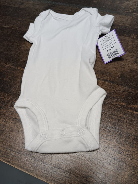 White Carters Onesie, NB B