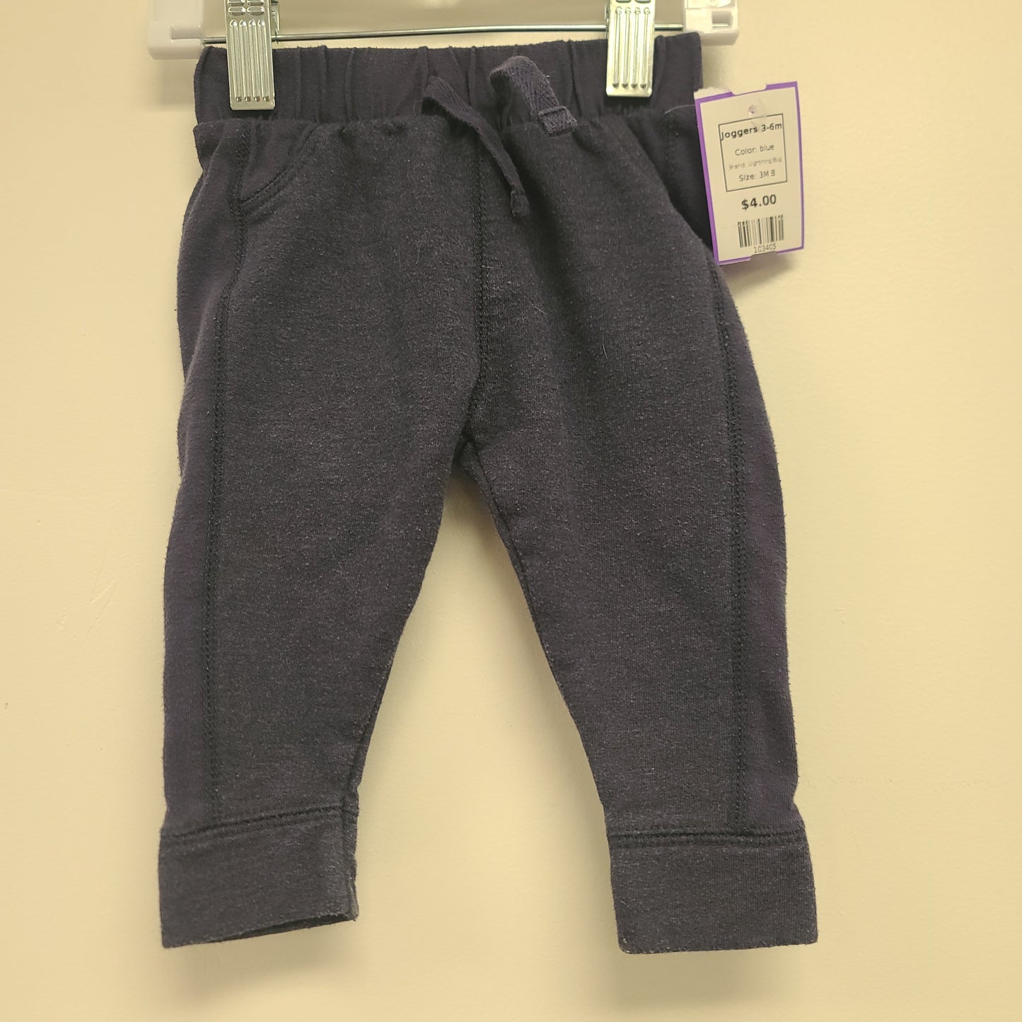 blue Lightning Bug Joggers 3-6m, 3M B