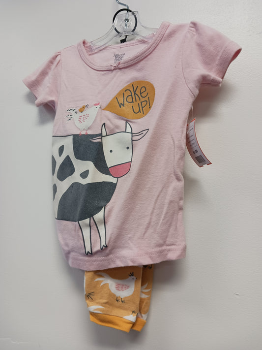 Pink/Yellow just one you 2 Piece Chicken PJS, 18M G