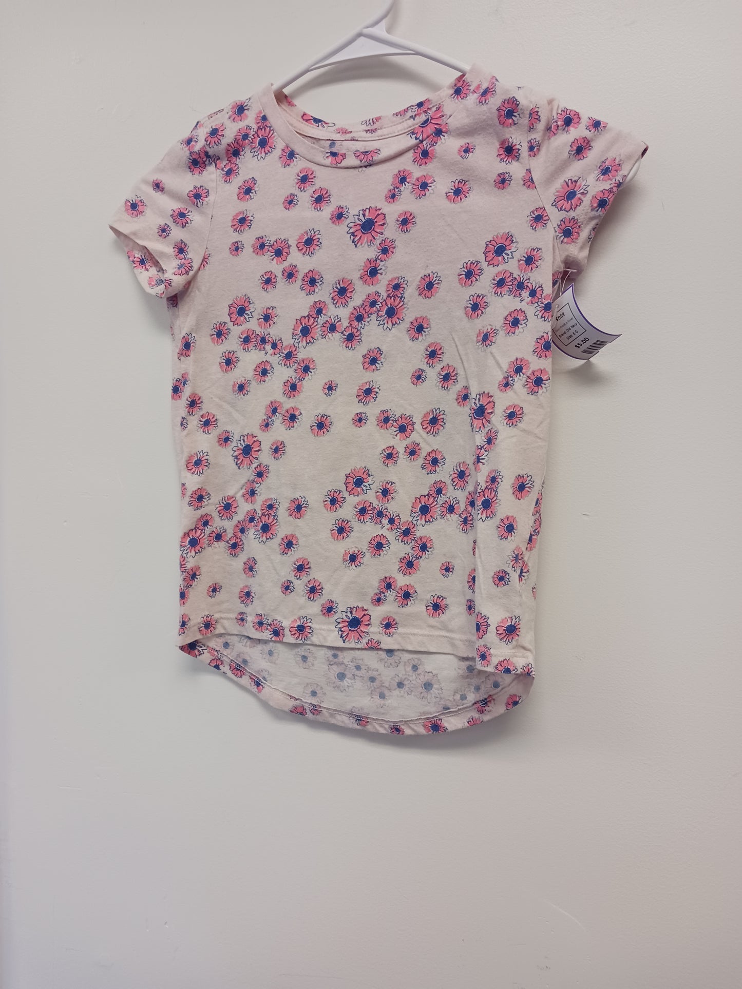 Pink/Blue Flower Old Navy Shirt, 6 G