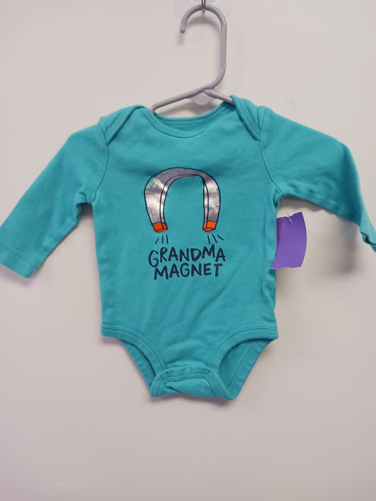 Blue Grandma Magnet Carters Longsleeve Onesie, 3M B