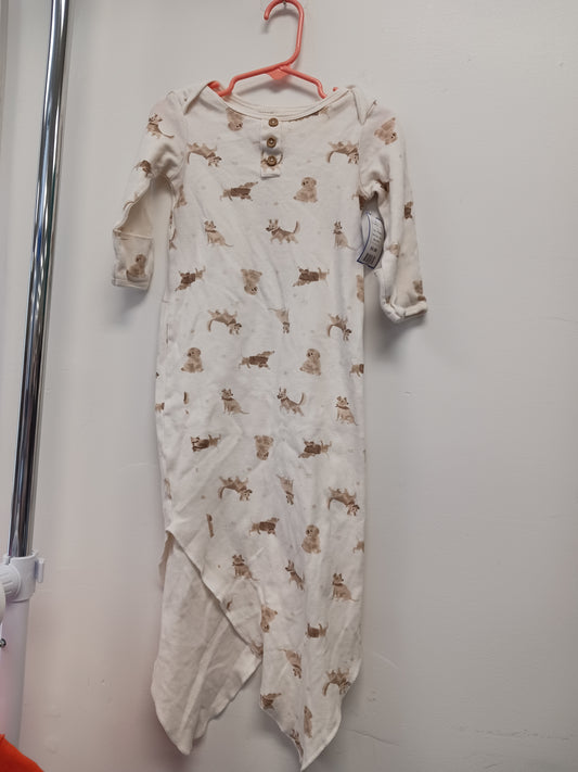 off white Rabbit + Bear Dog Night Gown 6/12m, 6M B