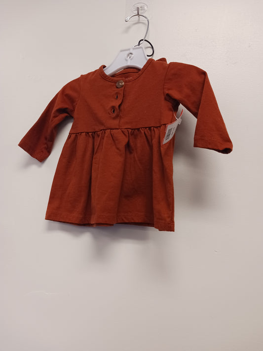Rust Okie Dokie Long Sleeve Dress, 3M G