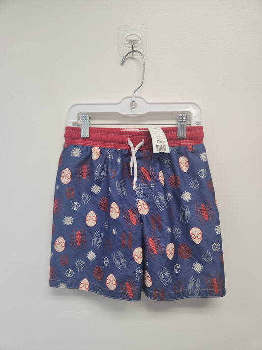 Navy/Red Spiderman  Swim Trunks, 6 B