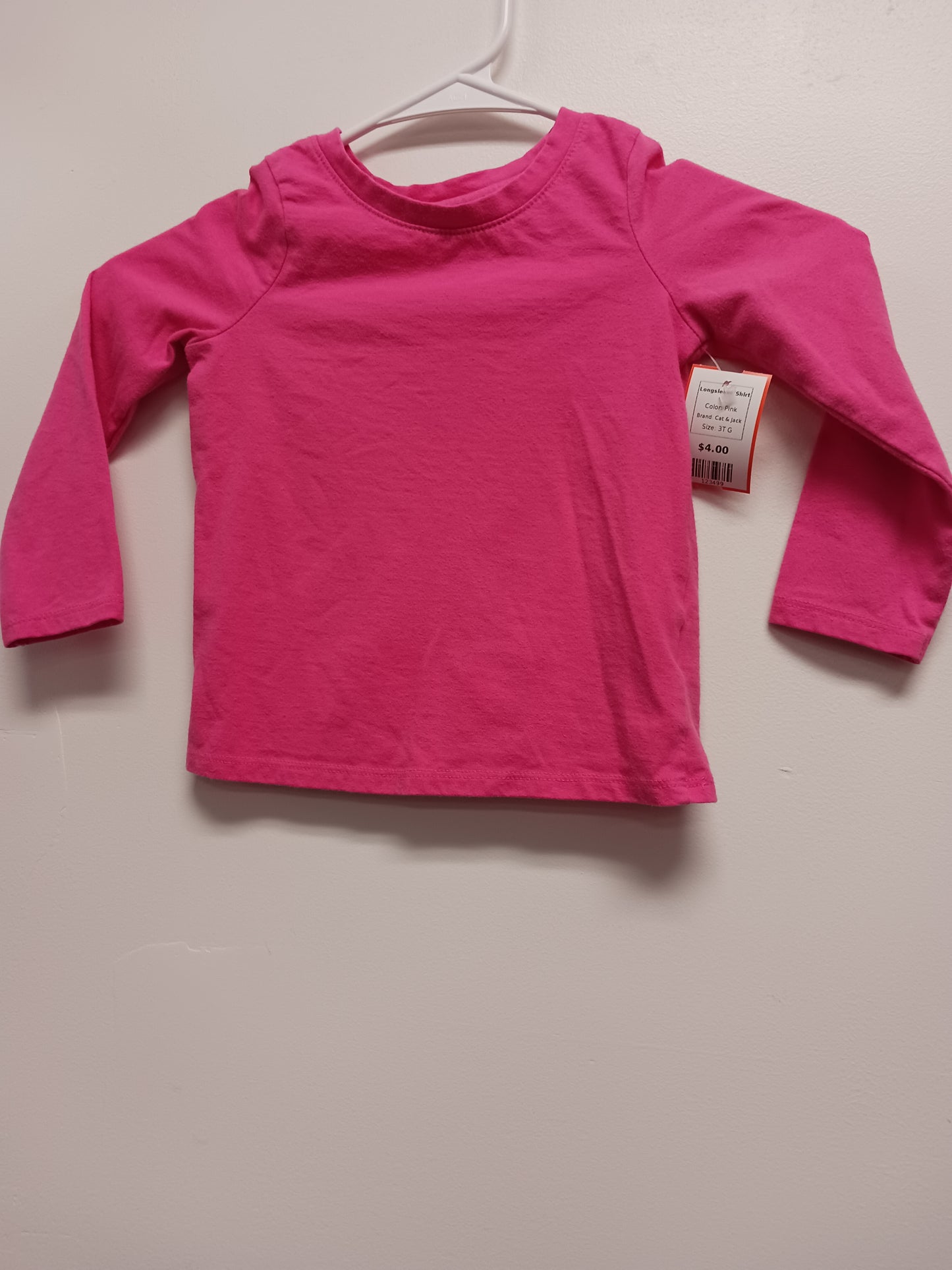 Pink Cat & Jack Longsleeve Shirt, 3T G