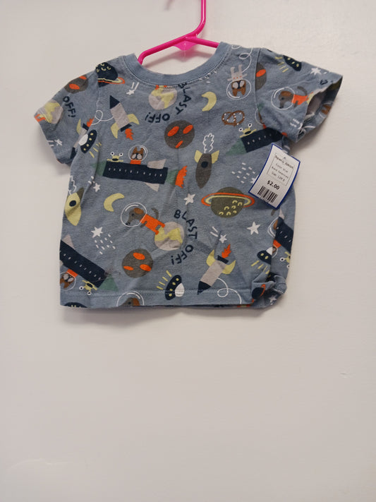 blue Garanimals Space Tshirt, 12M B