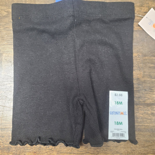 Black Garanimals Ruffled Shorts, 18M G