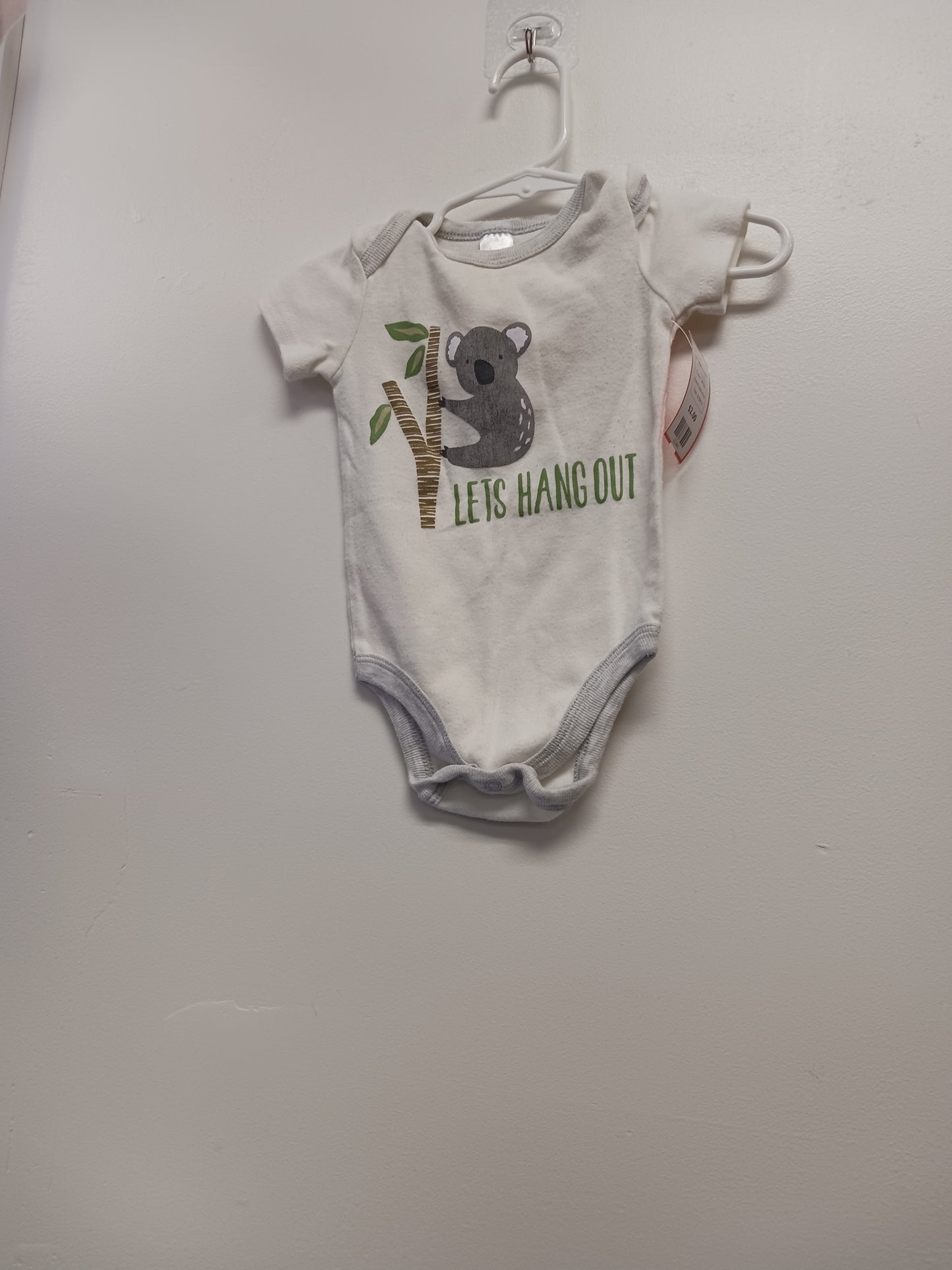 white Baby Kiss Lets Hang Out Onesie, 6-9M B