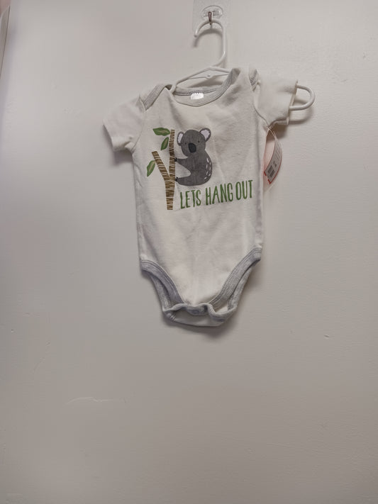 white Baby Kiss Lets Hang Out Onesie, 6-9M B