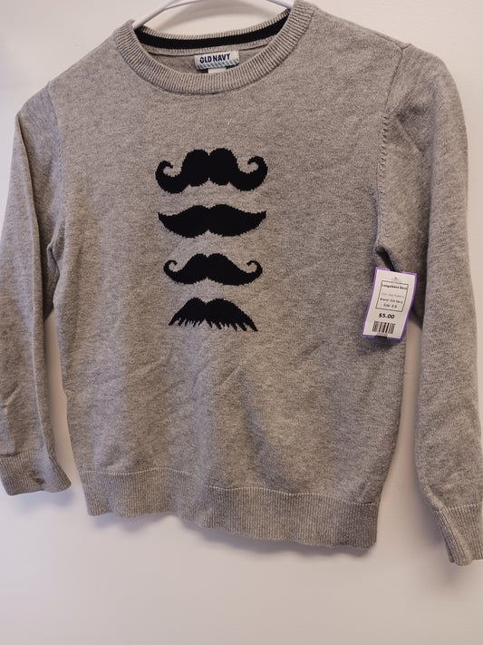 Grey Mustache Old Navy Longsleeve Shirt, 6 B