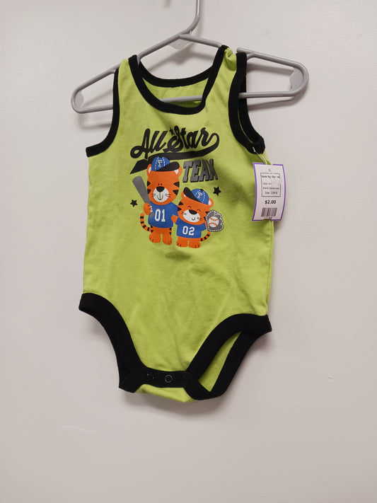 Green/Black Garanimals Tank Top Onesie, 12M B