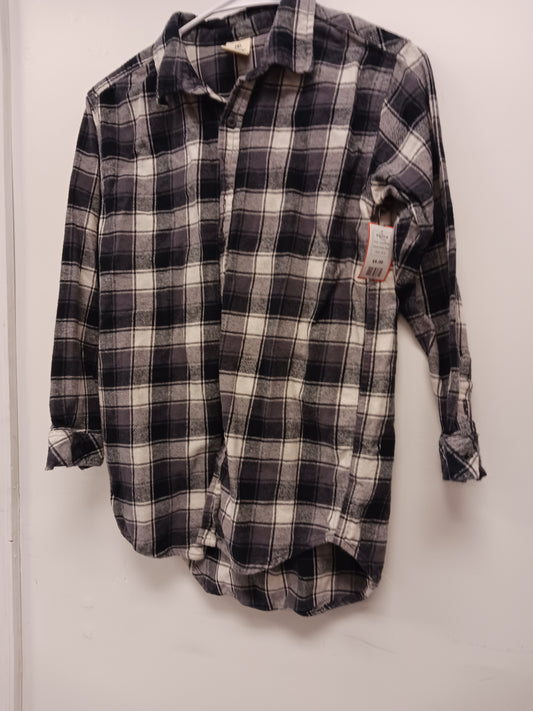 Grey/White Rustic Blue Flannel, 18 B