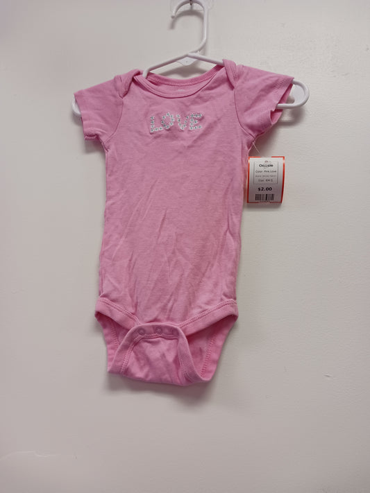 Pink Love Wonder Nation Onesie, 6M G