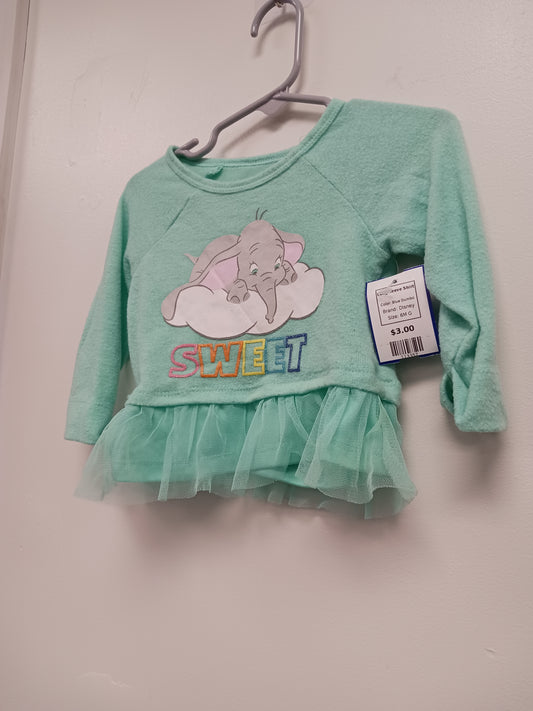 Blue Dumbo Disney Longsleeve Shirt, 6M G